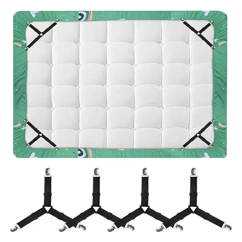 Universal Bed Sheet Fixed Holder High Elastic Adjustable Crisscross Fastener Straps Kits Non-Slip Sofa Cover Clips