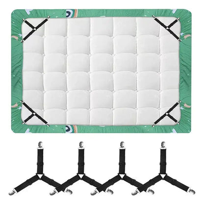 Universal Bed Sheet Fixed Holder High Elastic Adjustable Crisscross Fastener Straps Kits Non-Slip Sofa Cover Clips