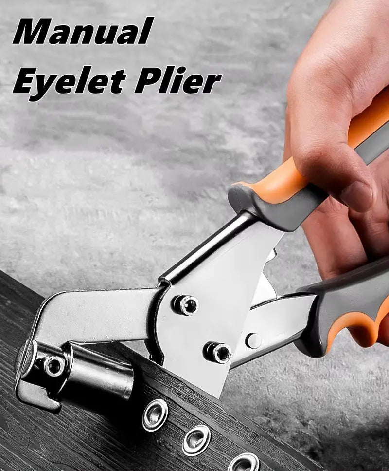 6Mm / 10Mm Eyelet Pliers Kit Tools Portable Hand Press Metal Grommet Hole Punch Plier for Leather Canvas Clothing DIY Tarp Ring