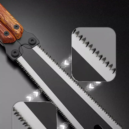 Multifunctional Folding Butterfly Saw Household Small Hand-Held Logging Saw Woodworking Tool Saw Double-Sided Grinding Hand Saw