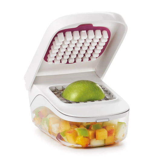 Softworks Stainless Steel Blade Vegetable Chopper with Easy Pour Opening