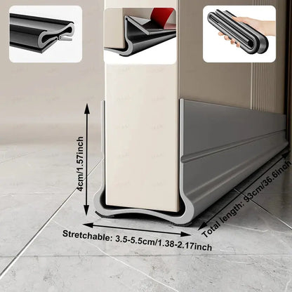Flexible Door Bottom Sealing Strip Door Gap Soundproofing Wind and Dust Proof Weather Strip under Door Draft Stopper Tape
