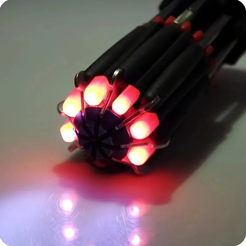 1PC 8 In1 Multifunctional Screwdriver with Light, Cross Shaped, Household Industrial Multi-Purpose Screwdriver