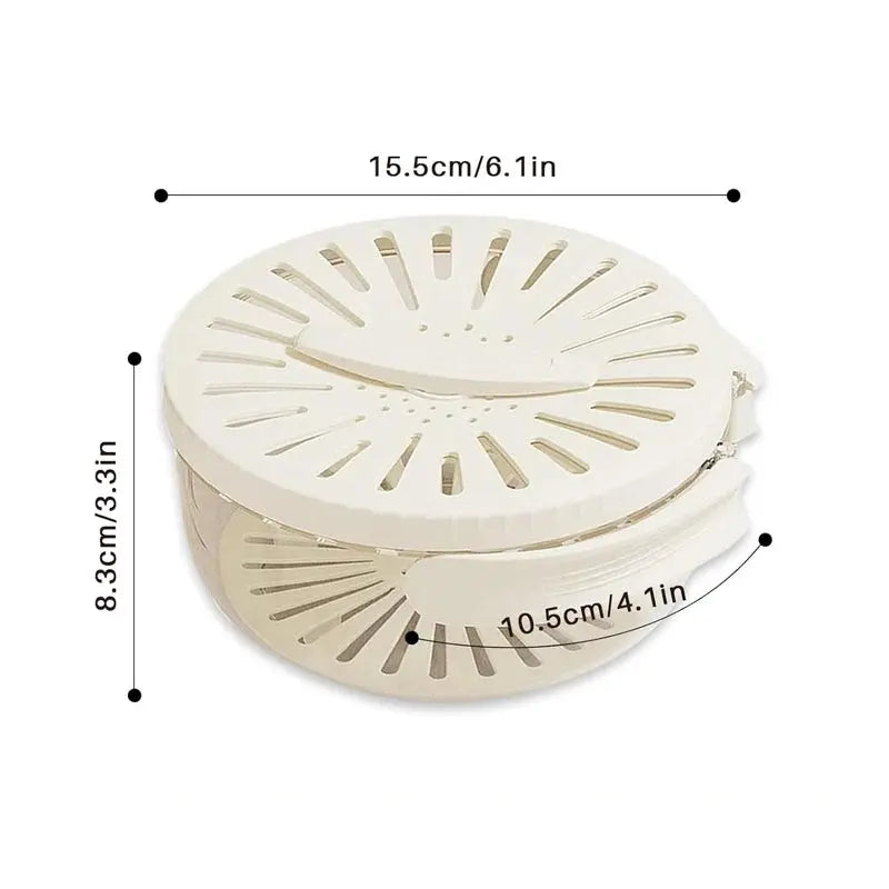 2-In-1 Fruit Drain Basket Vegetable Washing Basket with Foldable Handle Refrigerator Crisper Storage Bowl for Home Kitchen