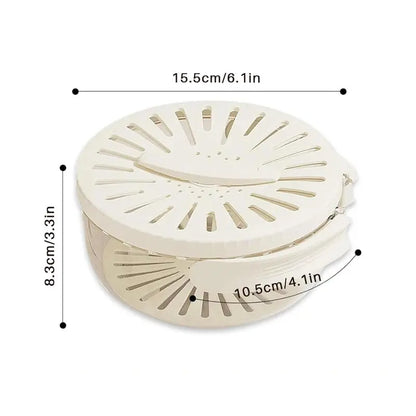 2-In-1 Fruit Drain Basket Vegetable Washing Basket with Foldable Handle Refrigerator Crisper Storage Bowl for Home Kitchen