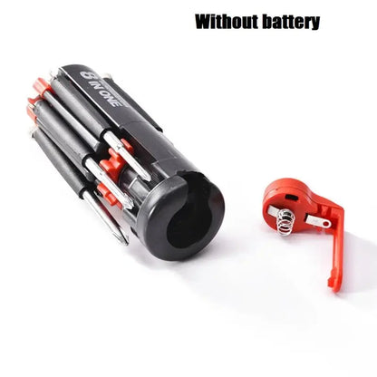 1PC 8 In1 Multifunctional Screwdriver with Light, Cross Shaped, Household Industrial Multi-Purpose Screwdriver