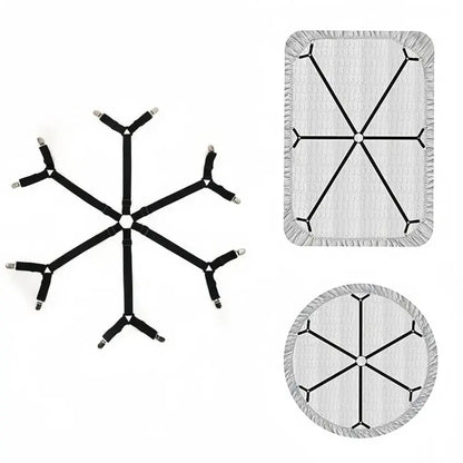 Universal Bed Sheet Fixed Holder High Elastic Adjustable Crisscross Fastener Straps Kits Non-Slip Sofa Cover Clips