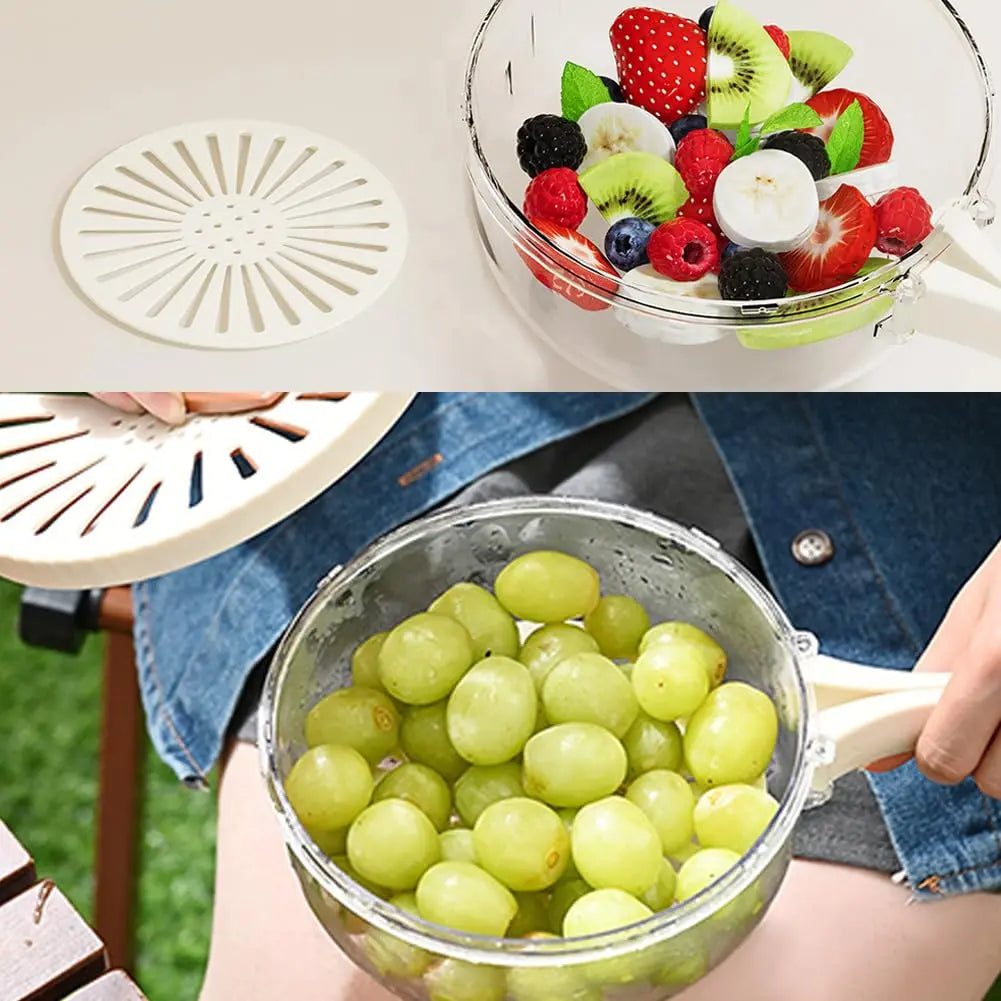 2-in-1 Fruit Washing Tool for Kitchen Wash, Drain & Store Klandee
