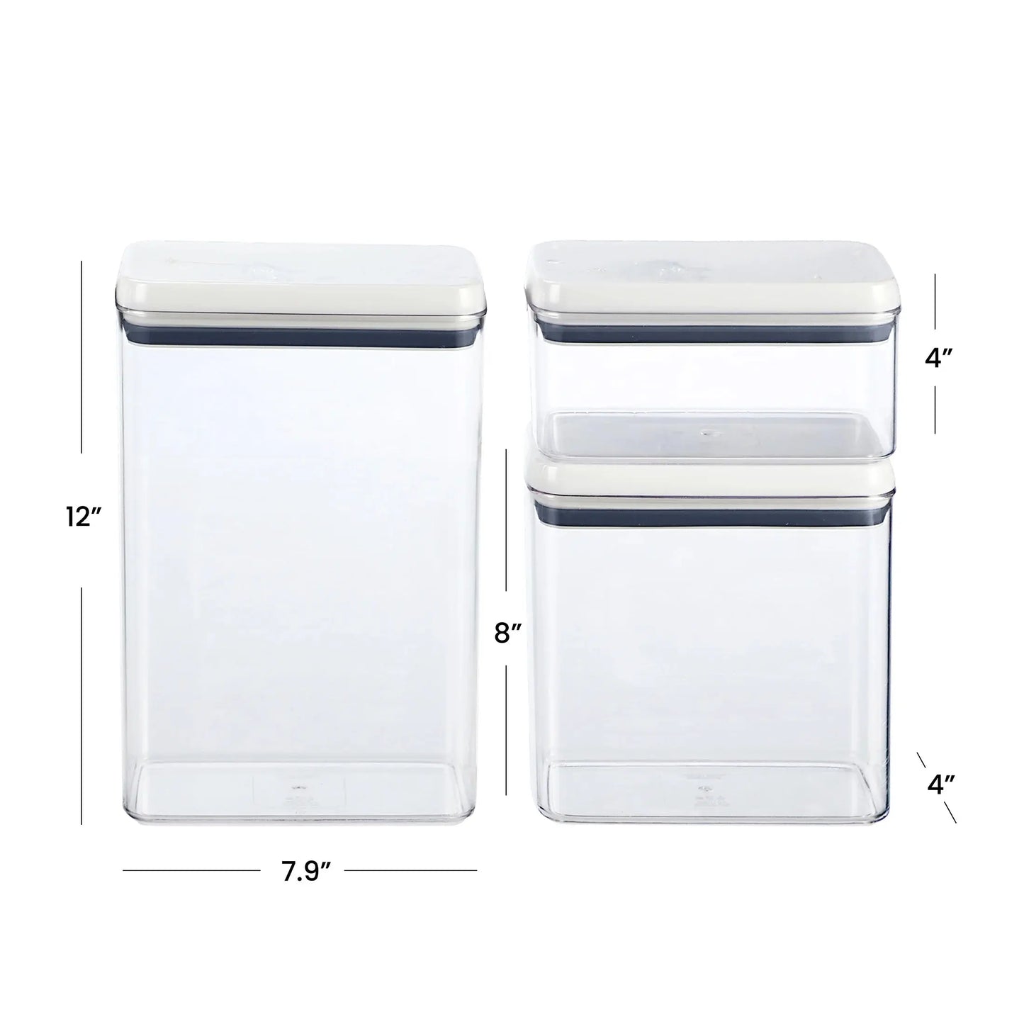 Canister Pack of 3 - Flip-Tite® Rectangular Food Storage Container Set