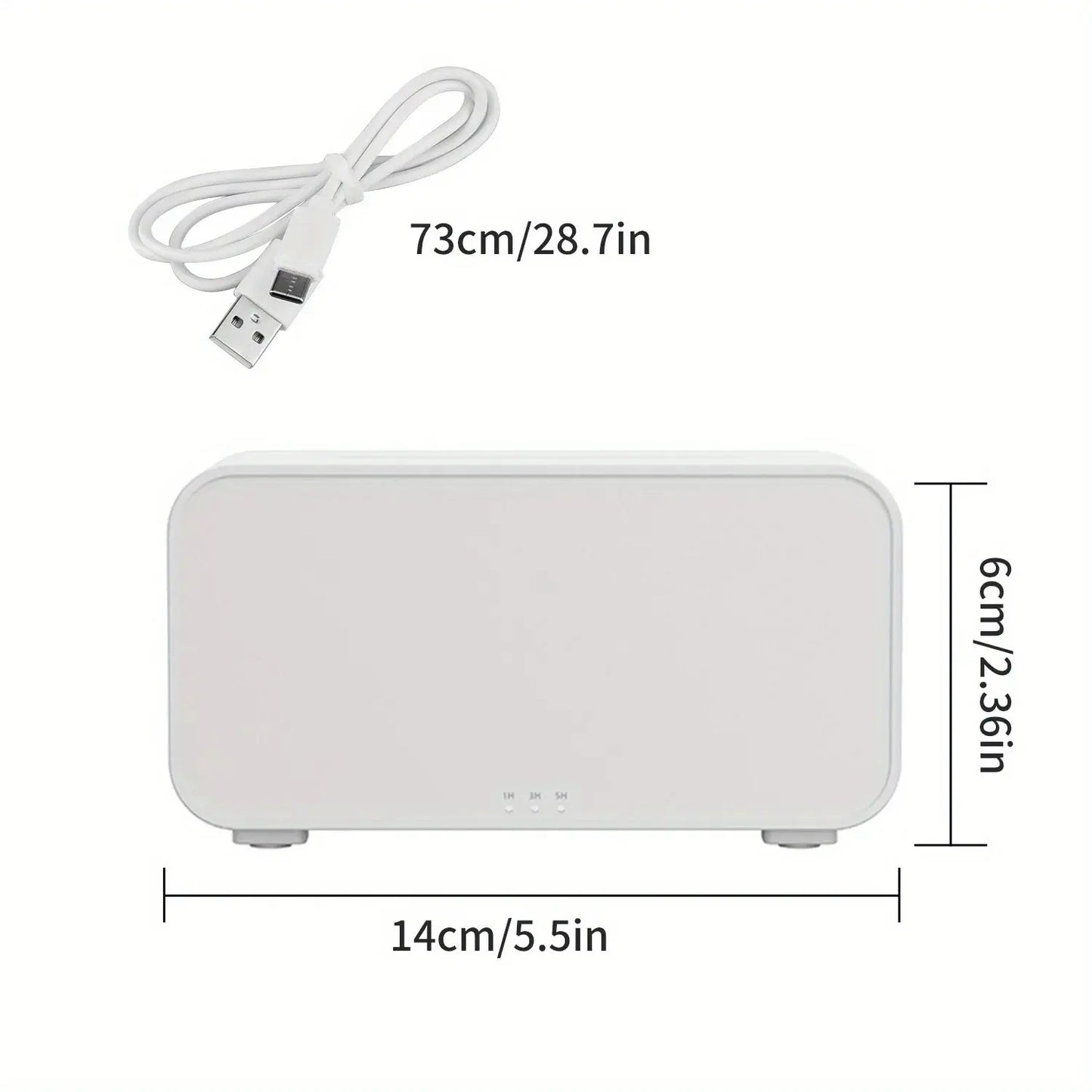 New Mini Desktop Simulation Flame Humidifier 7-Color Night Lights Can Add Essential Oil Timing Setting USB Diffuser Aromatherapy