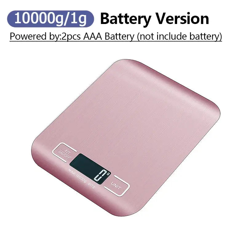 5Kg/10Kg Digital Kitchen Scale LCD Display Stainless Steel Electronic Scales Home Jewelry Food Snacks Weighing Baking Tools