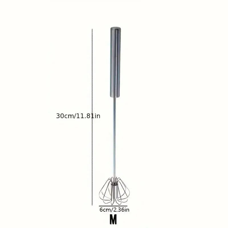 Stainless Steel Egg Beater Durable Semi-Automatic Mixer for Effortless Egg Cream Mixing Stirring and Beating for Kitchen Baking