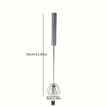 Stainless Steel Egg Beater Durable Semi-Automatic Mixer for Effortless Egg Cream Mixing Stirring and Beating for Kitchen Baking