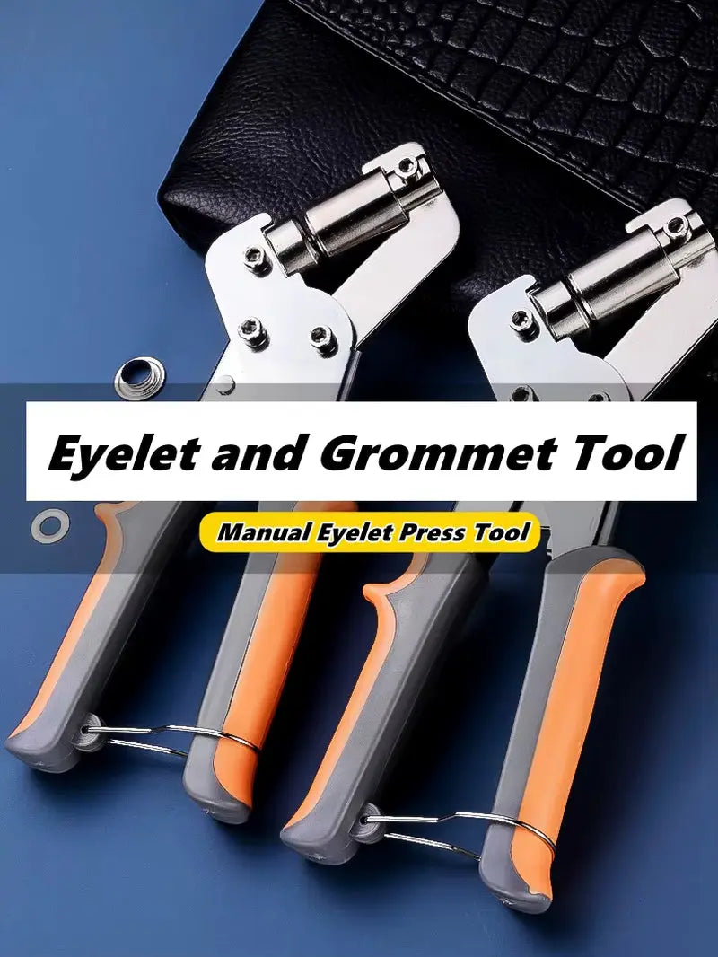 6Mm / 10Mm Eyelet Pliers Kit Tools Portable Hand Press Metal Grommet Hole Punch Plier for Leather Canvas Clothing DIY Tarp Ring