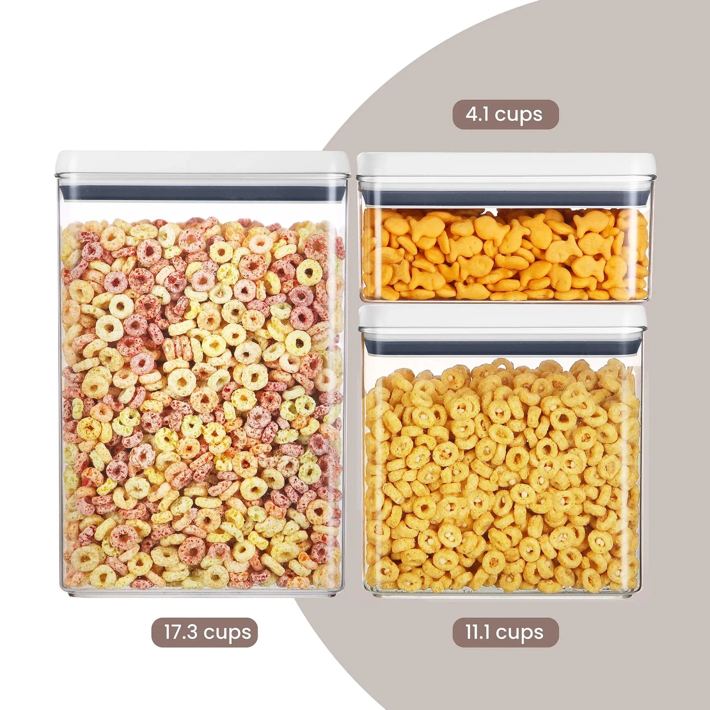 Canister Pack of 3 - Flip-Tite® Rectangular Food Storage Container Set