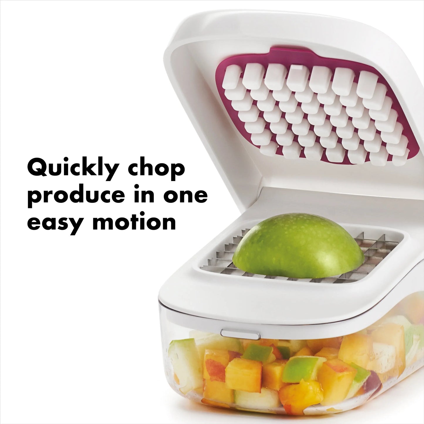 Softworks Stainless Steel Blade Vegetable Chopper with Easy Pour Opening