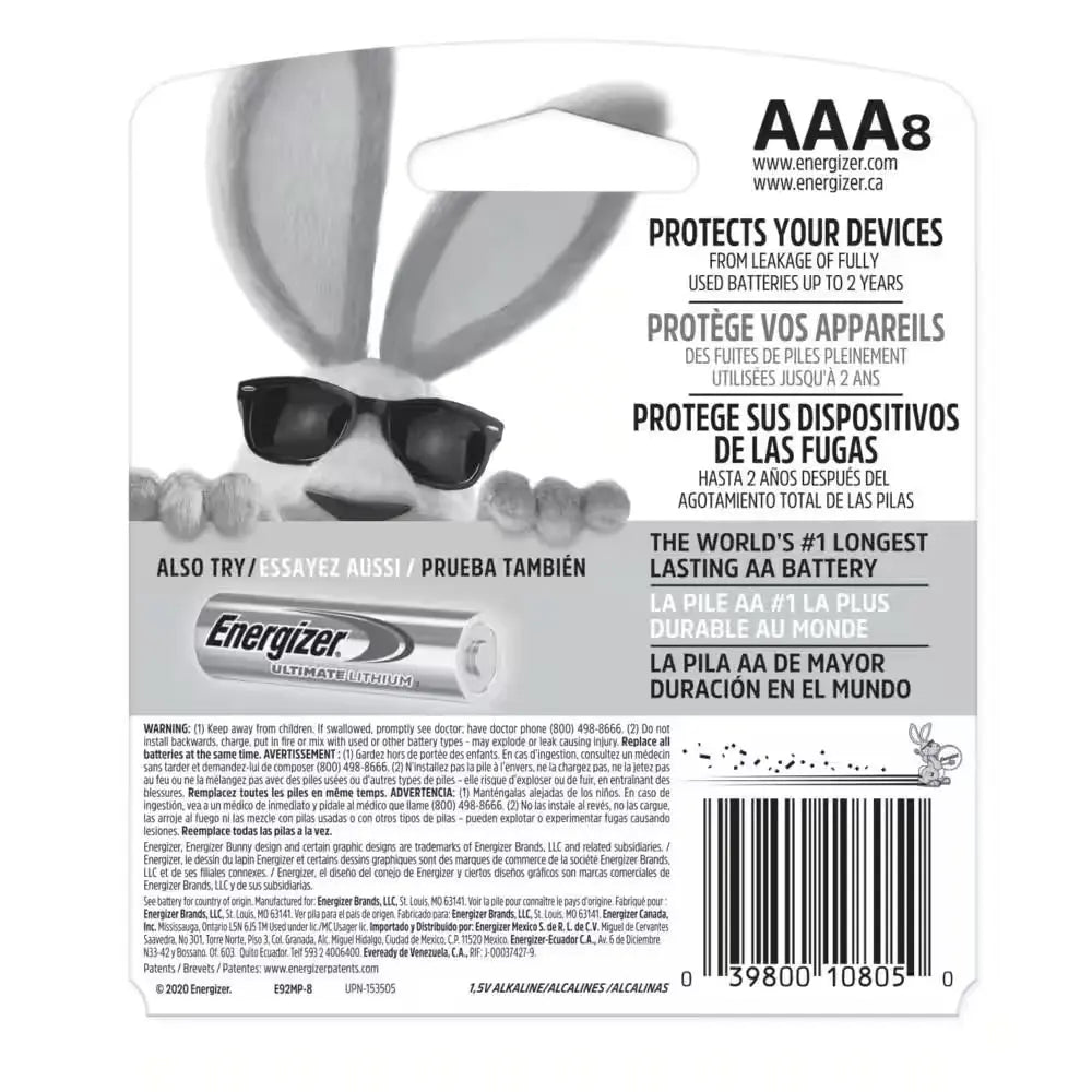 MAX AAA Batteries (8-Pack), Triple a Alkaline Batteries