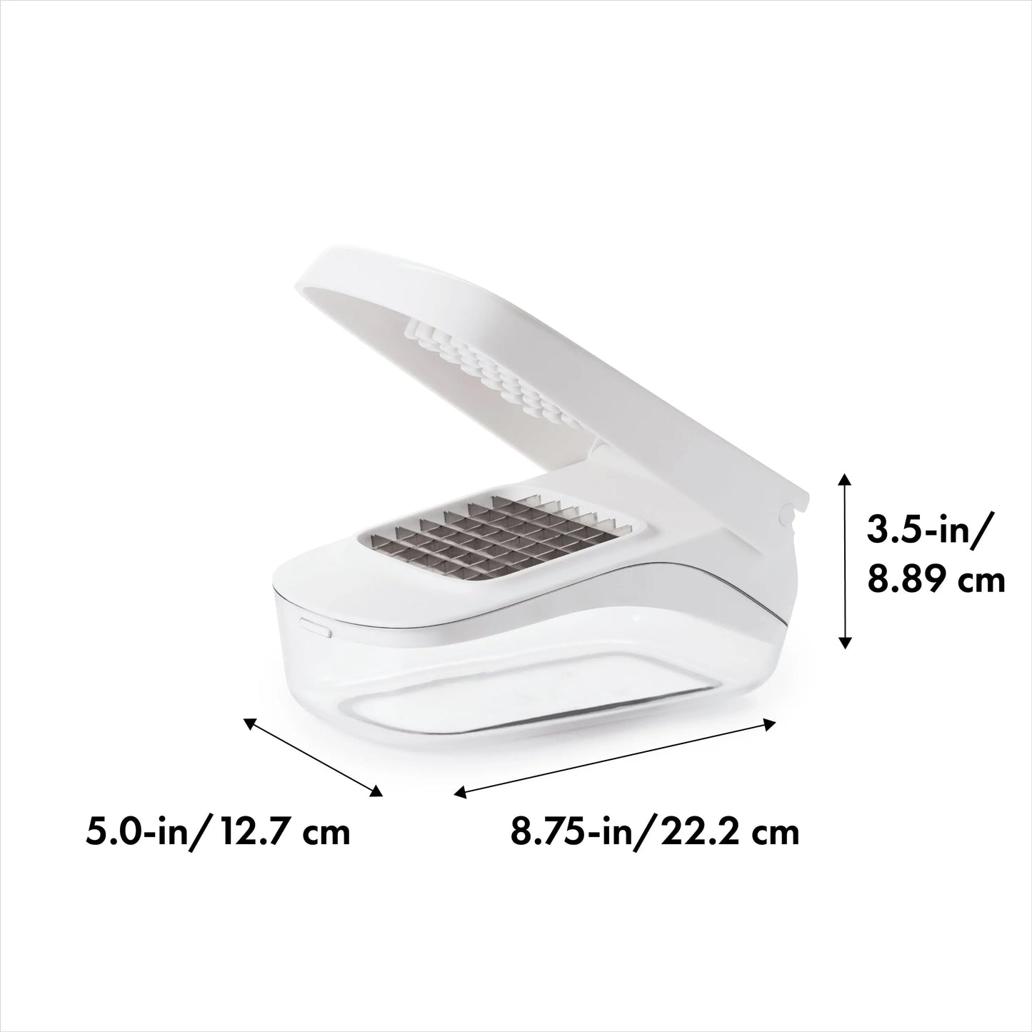 Softworks Stainless Steel Blade Vegetable Chopper with Easy Pour Opening