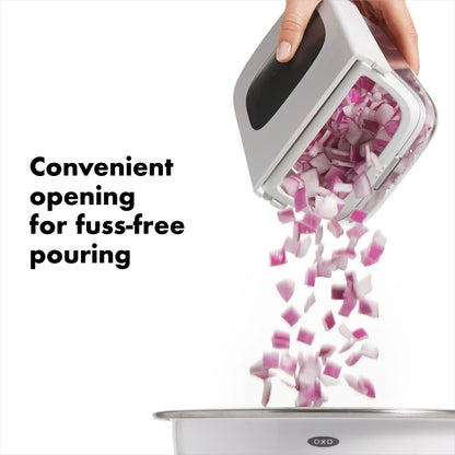 Softworks Stainless Steel Blade Vegetable Chopper with Easy Pour Opening